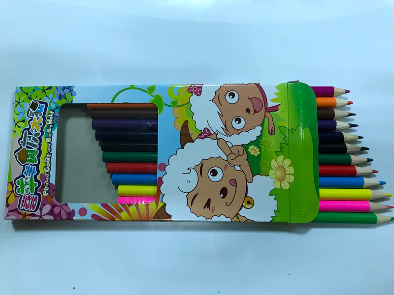 喜羊羊12入紙盒裝彩色鉛筆 材質木頭/石墨